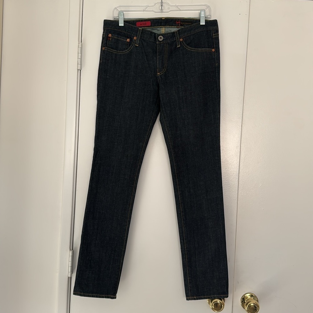 ag Adriano Goldschmied “the stilt” straight leg dark wash jeans size 29R - Picture 13 of 16